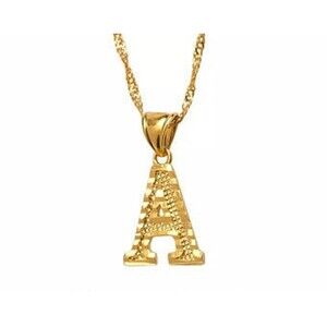 Initial choker necklace 18k gold plated ,Initial necklace ,alphabet necklace , c